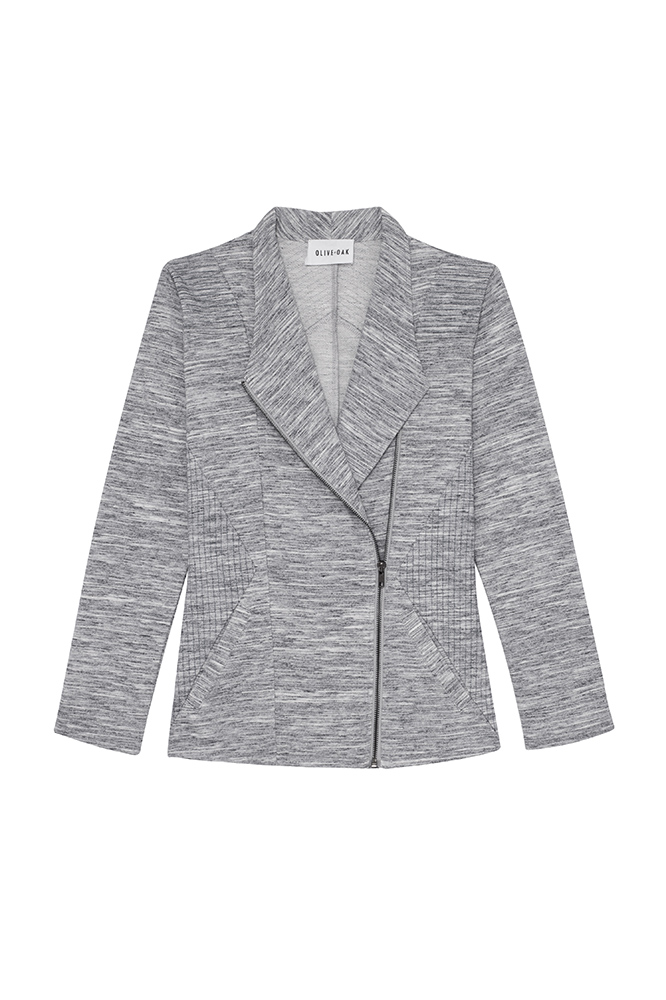 heather grey assymetrical blazer